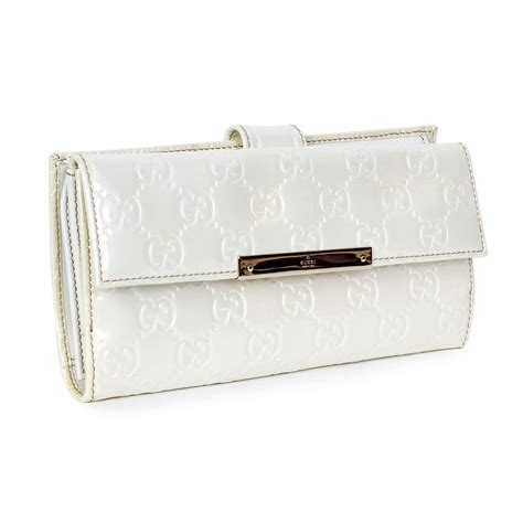 gucci continental wallet white guccissima leather|Gucci continental wallet sale.